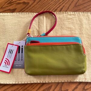 NWT RFID Blocking, Colorful Wristlet